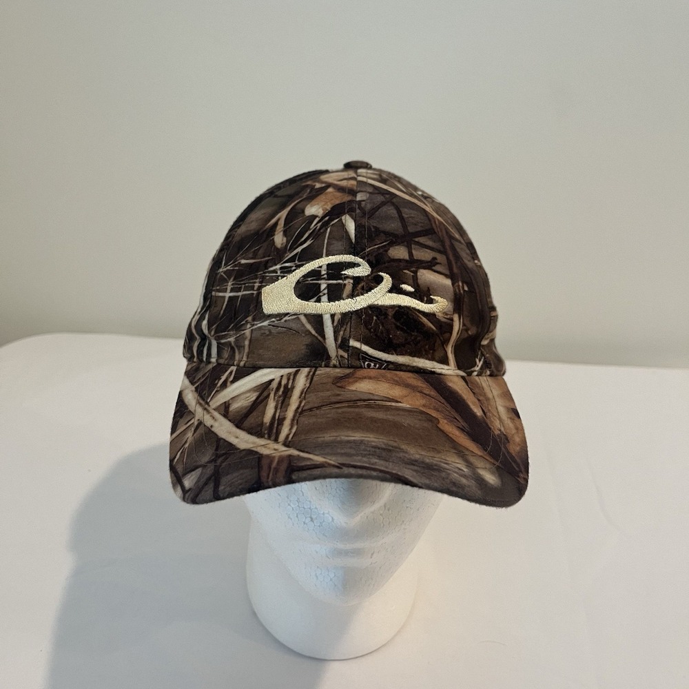 DRAKE WATERFOWL SYSTEMS CAMO SNAP BACK Quick Dry  LOGO BALL CAP HAT